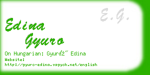 edina gyuro business card